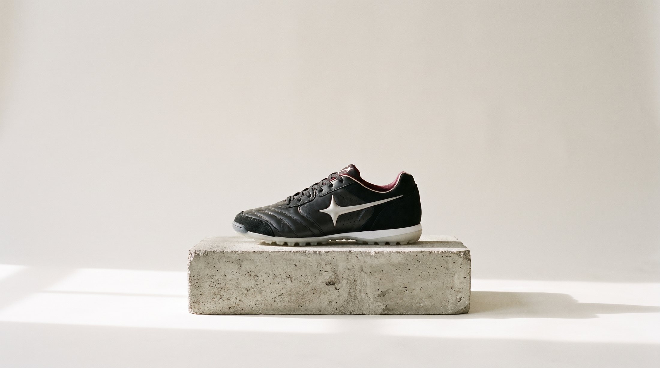 BOT-TF in carbon on a concrete block, studio light